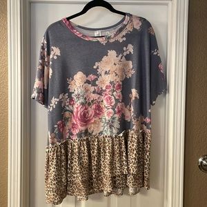 NWOT Glitzy Girlz top 1XL